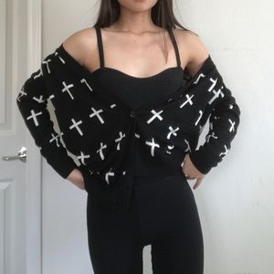cross cardigan